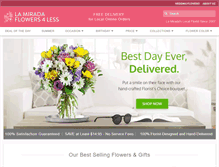 Tablet Screenshot of lamiradaflowers4less.com